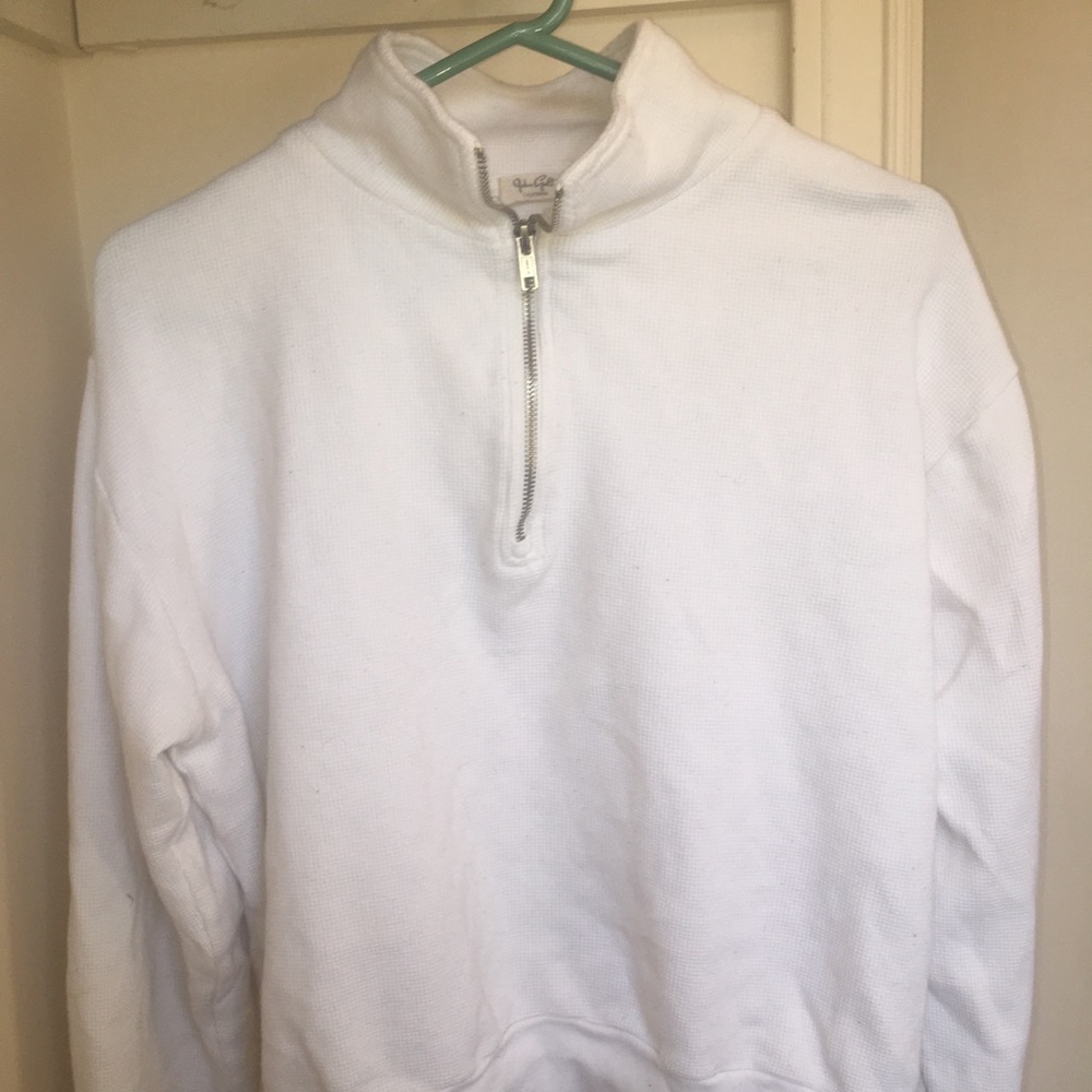White half zip John Galt pull over